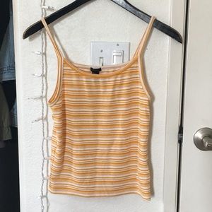 Forever21 Orange & white striped tank top